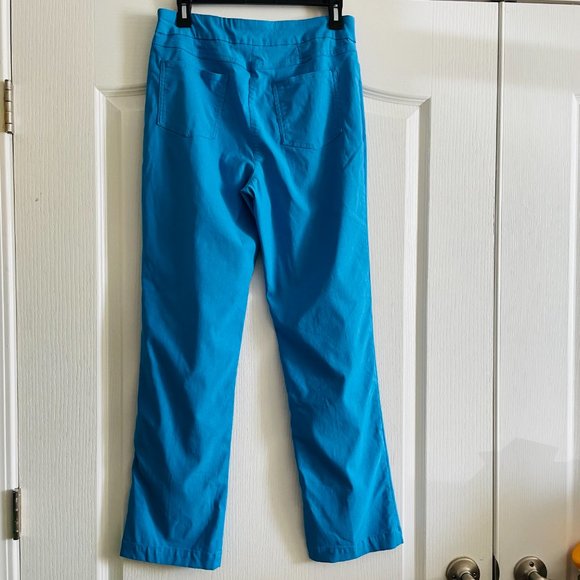 Drapers & Damons Comfort Pull-on Stretchy Blue Pants Size M - Picture 2 of 8